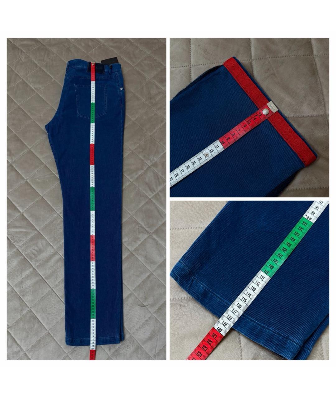 KITON Синие повседневные брюки, фото 7