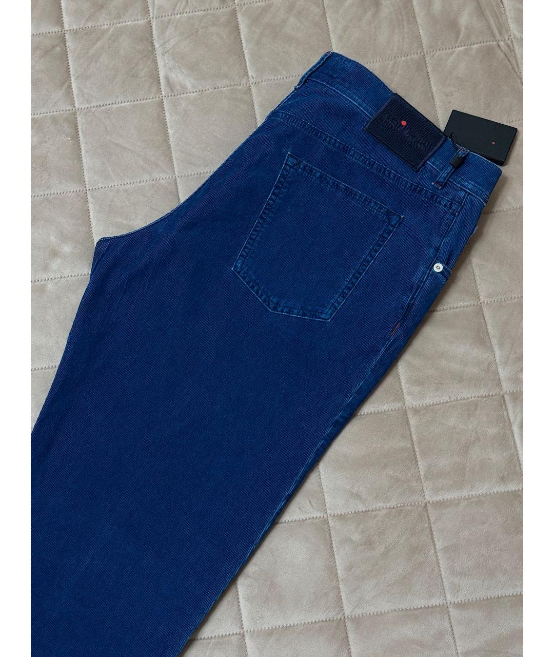 KITON Синие повседневные брюки, фото 3