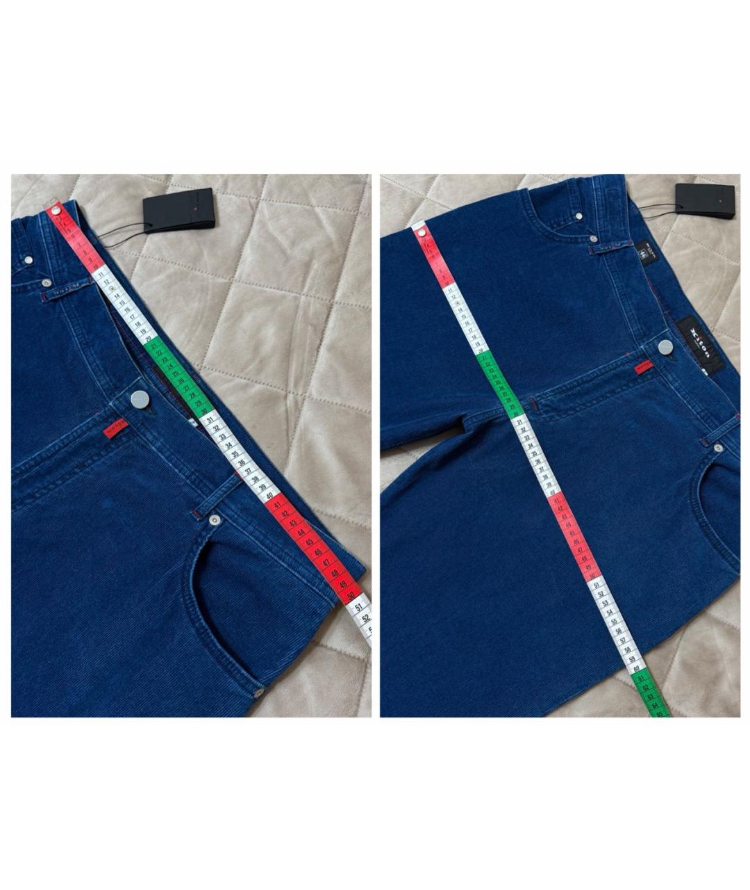 KITON Синие повседневные брюки, фото 8