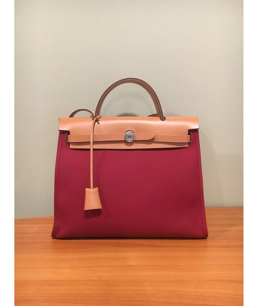 HERMES Розовая тканевая сумка через плечо, фото 8