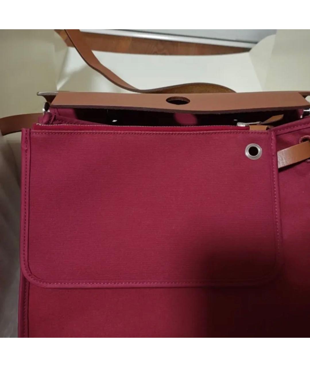 HERMES Розовая тканевая сумка через плечо, фото 6