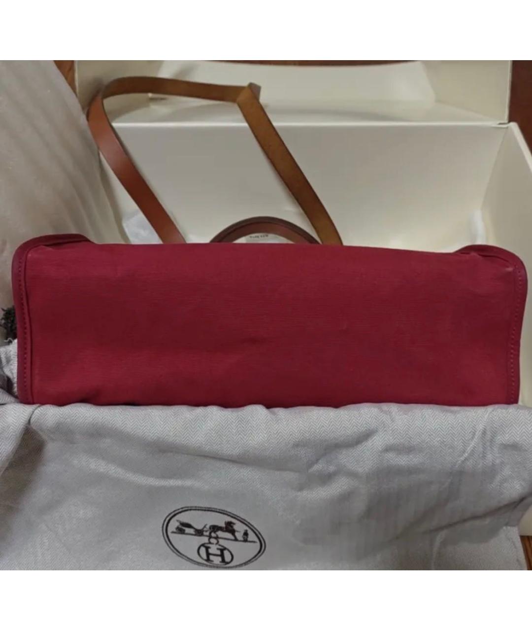 HERMES Розовая тканевая сумка через плечо, фото 4