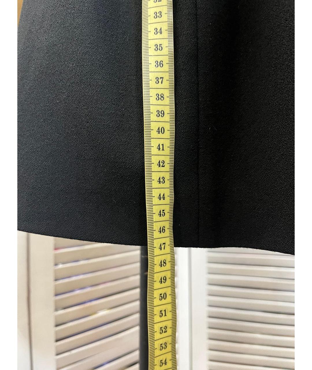 RED VALENTINO Черная шерстяная юбка мини, фото 4