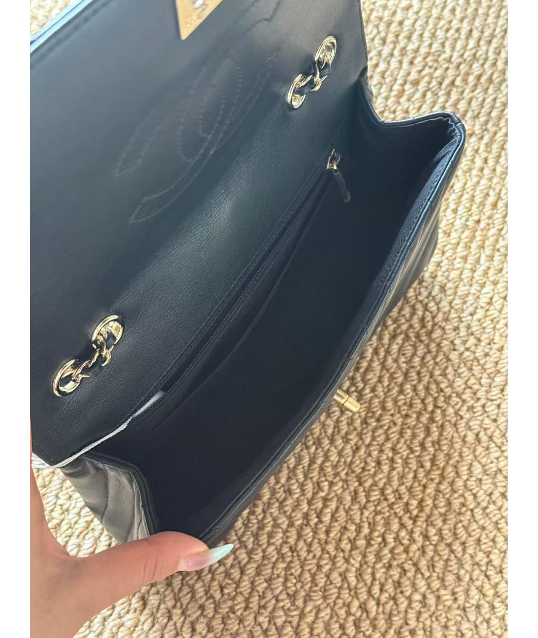 CHANEL Черная кожаная сумка через плечо, фото 5