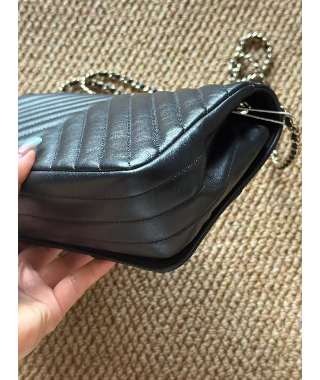 CHANEL Черная кожаная сумка через плечо, фото 3