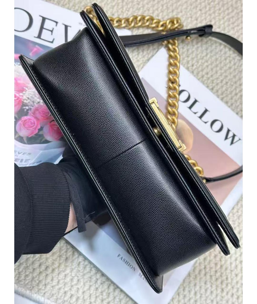 CHANEL Черная кожаная сумка через плечо, фото 7