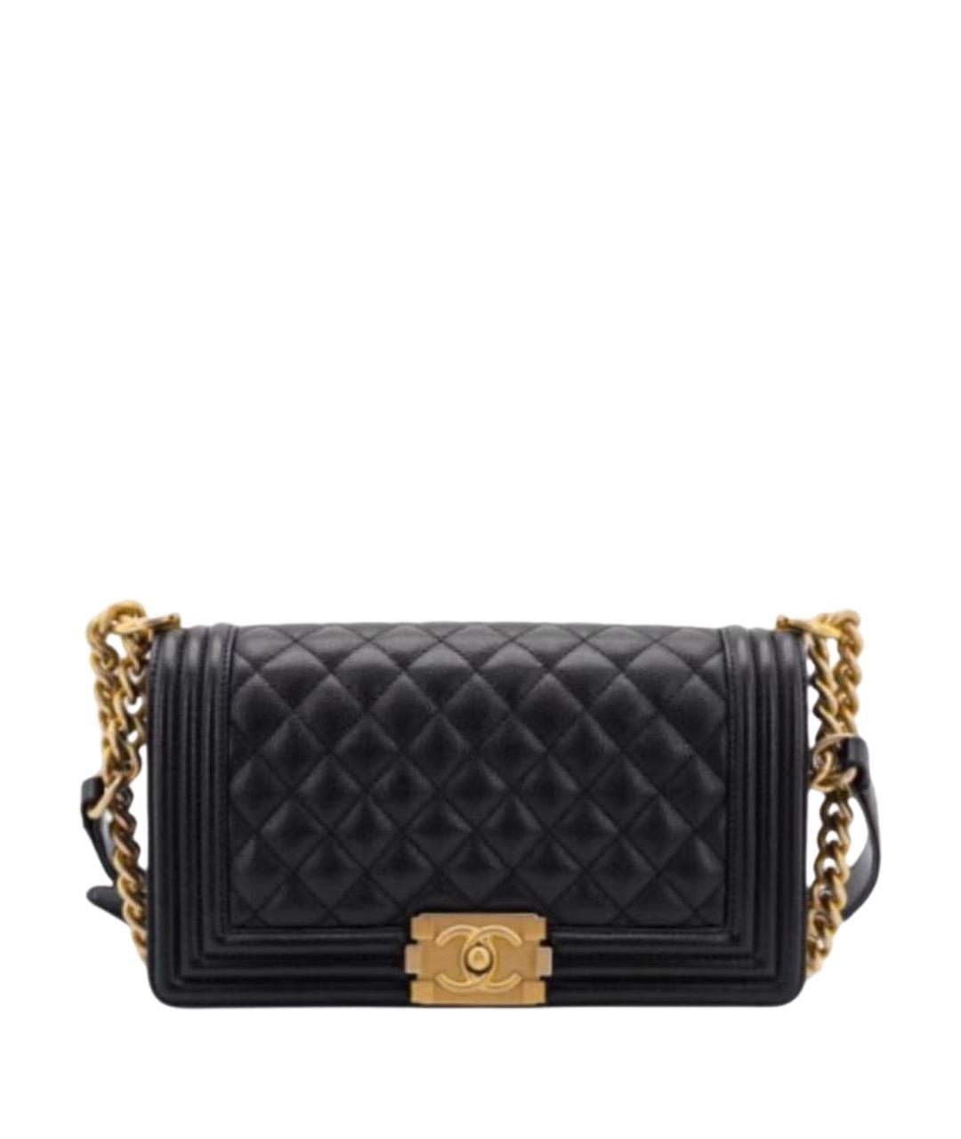 CHANEL Черная кожаная сумка через плечо, фото 1