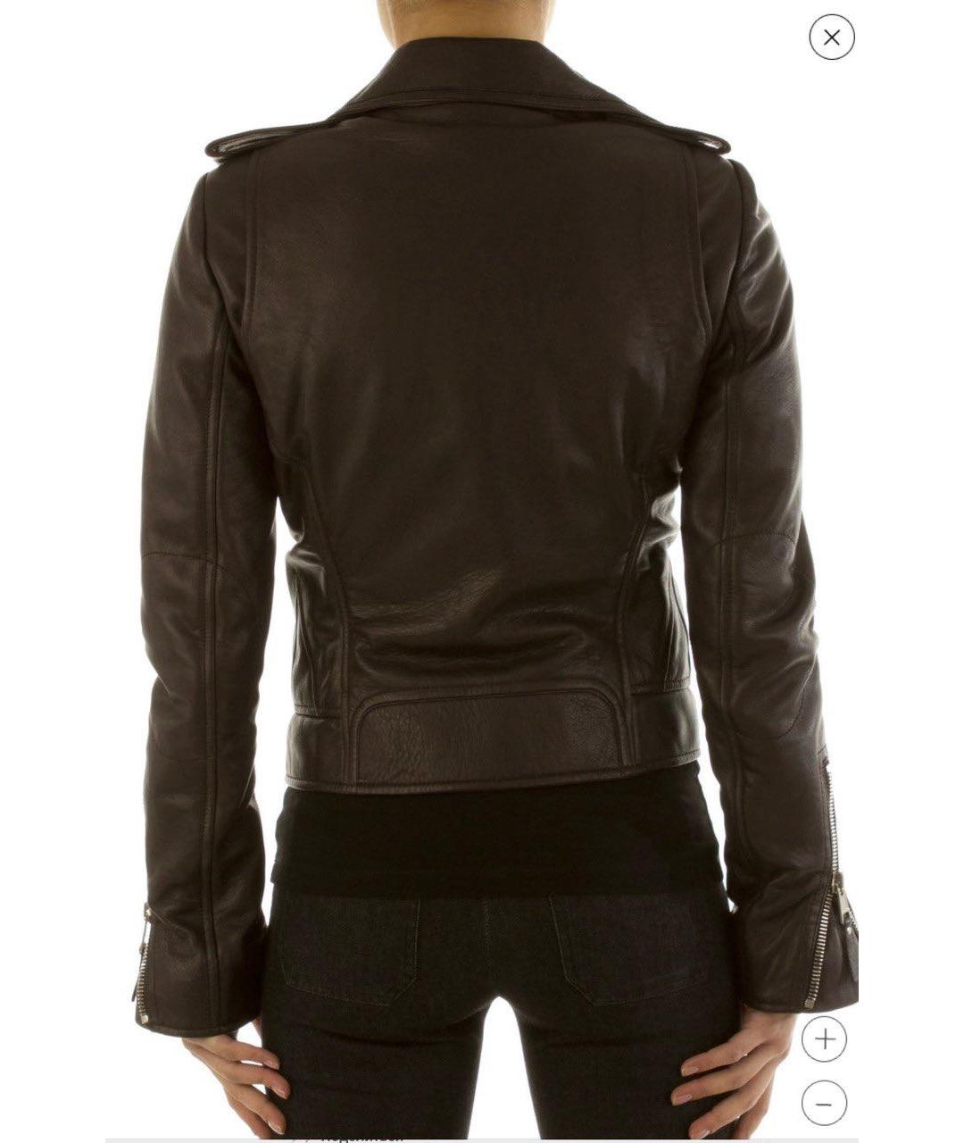 BALENCIAGA Коричневая кожаная куртка, фото 2