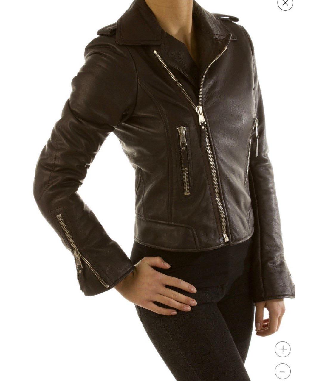 BALENCIAGA Коричневая кожаная куртка, фото 3