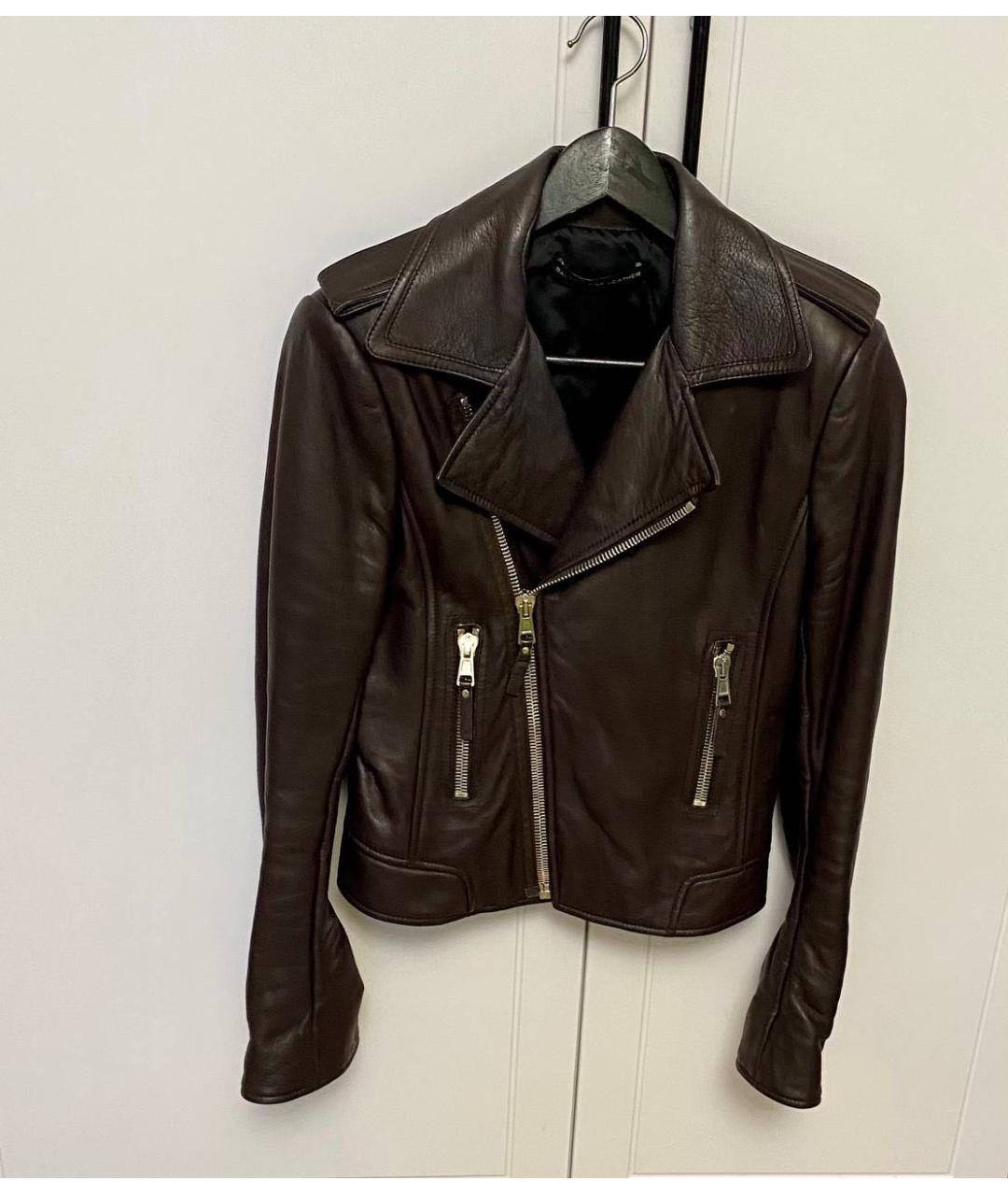 BALENCIAGA Коричневая кожаная куртка, фото 6