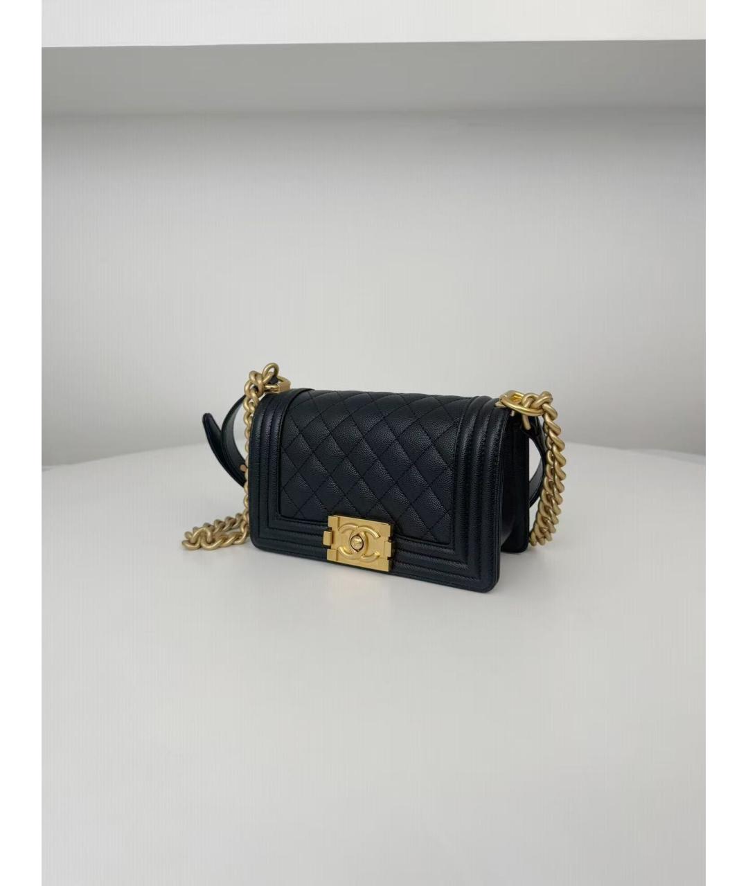 CHANEL Черная кожаная сумка через плечо, фото 3