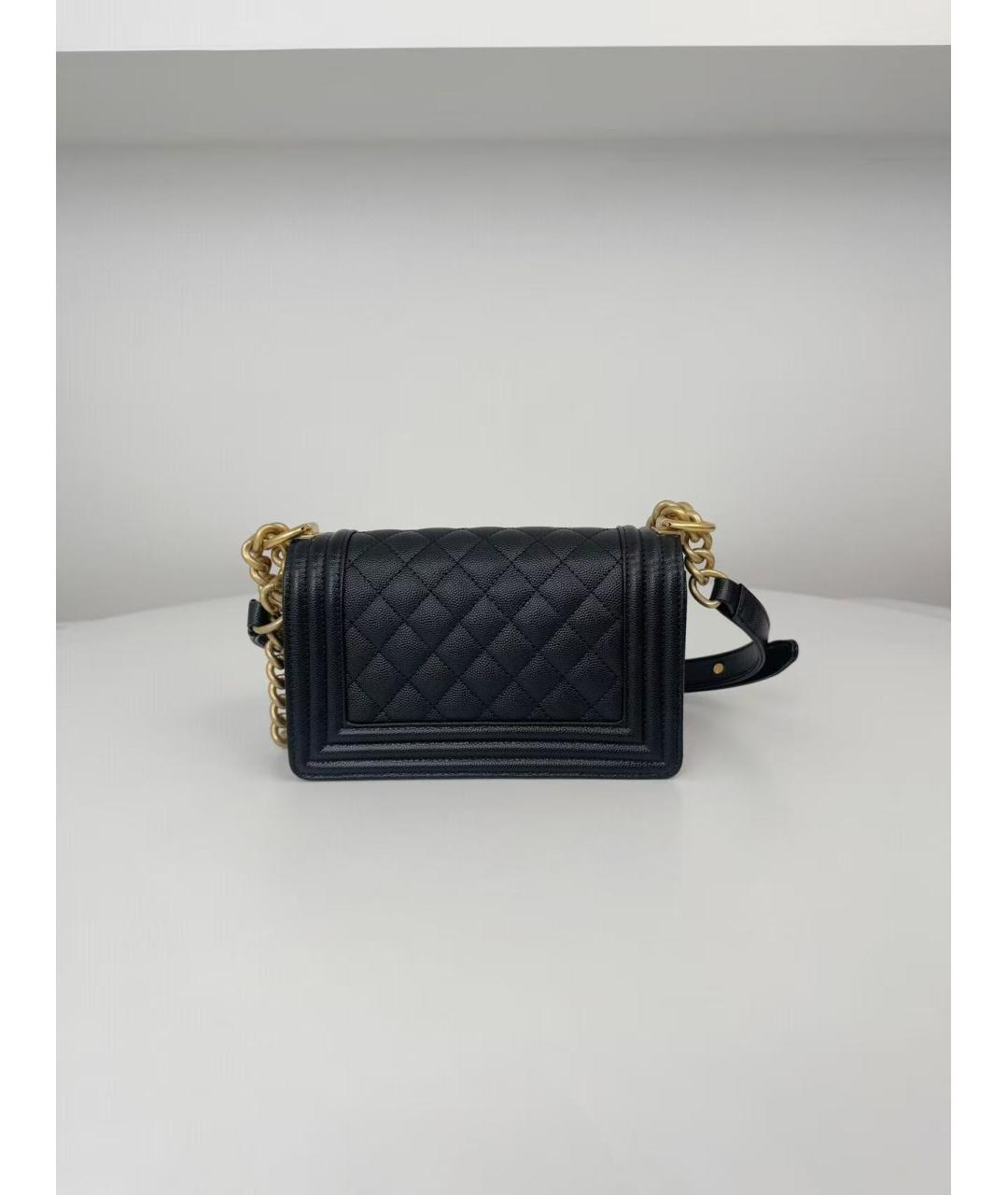 CHANEL Черная кожаная сумка через плечо, фото 4