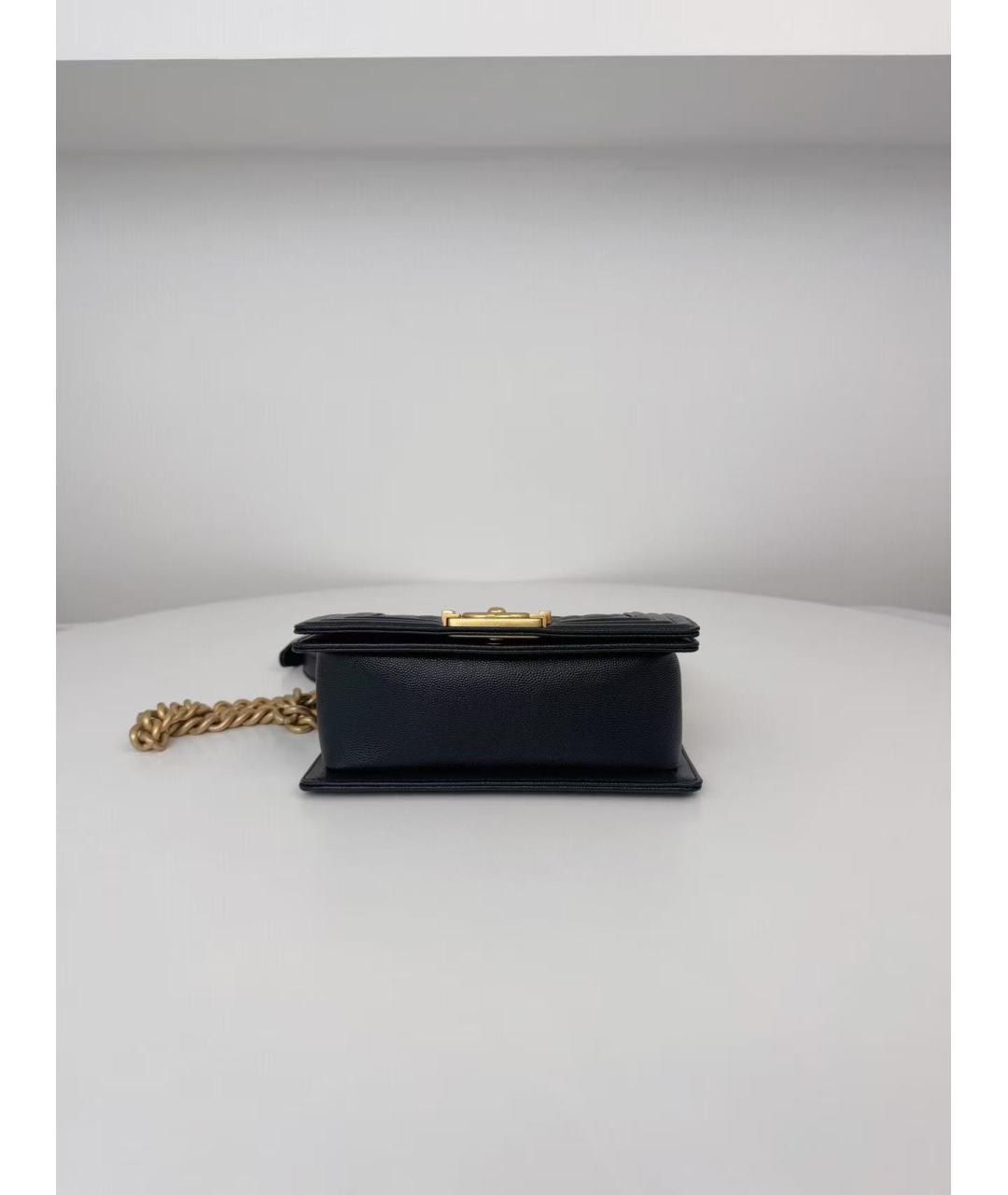 CHANEL Черная кожаная сумка через плечо, фото 5