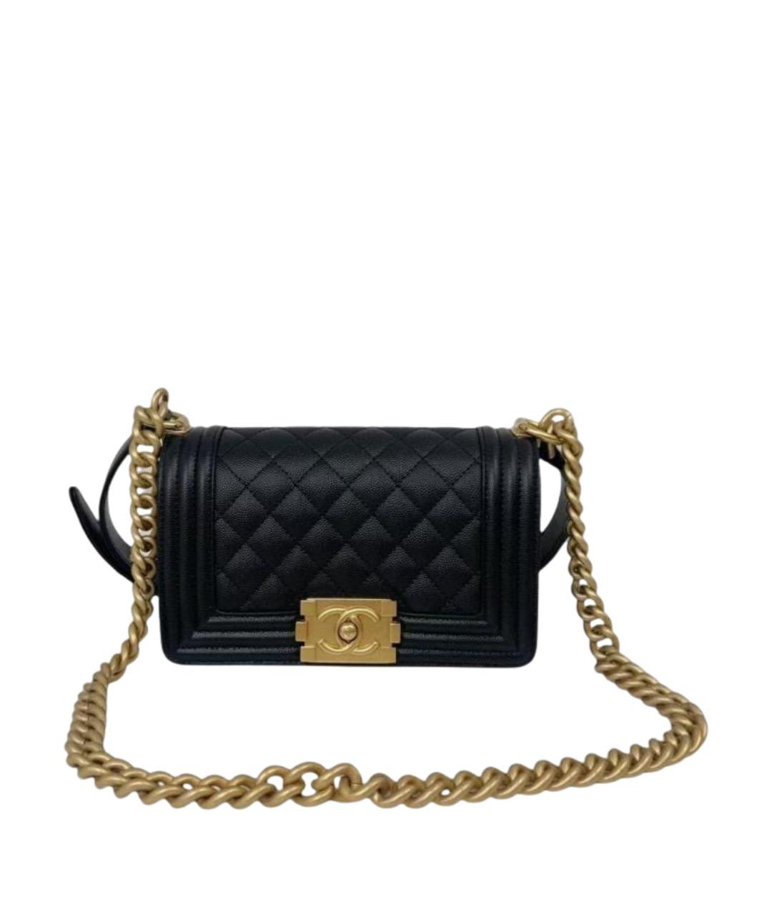 CHANEL Черная кожаная сумка через плечо, фото 1