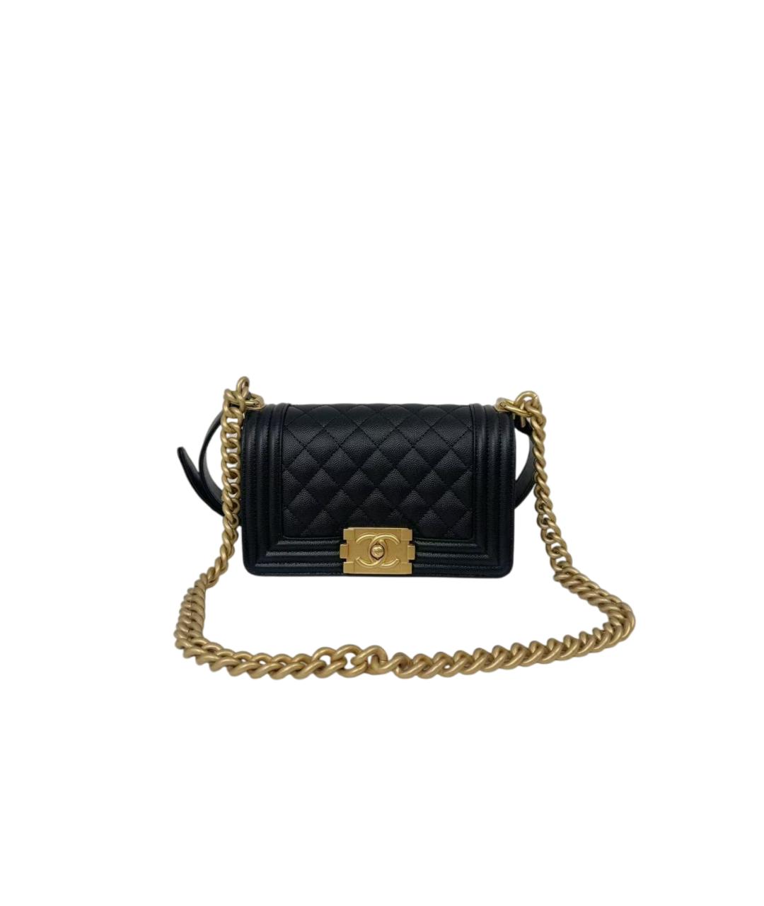 CHANEL Черная кожаная сумка через плечо, фото 7