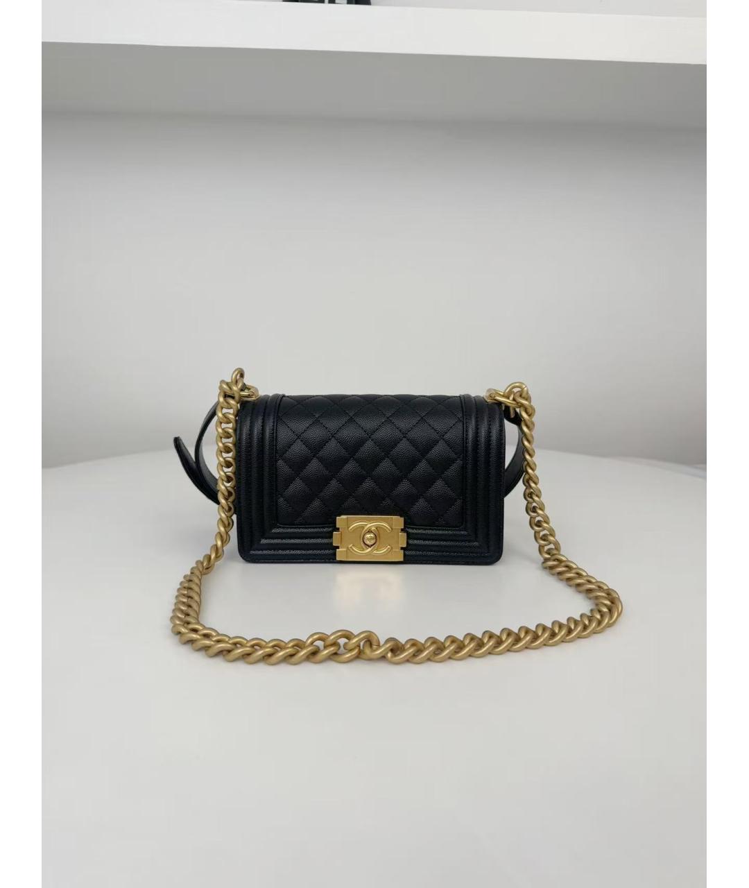 CHANEL Черная кожаная сумка через плечо, фото 2