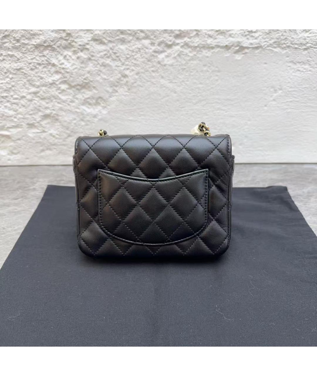 CHANEL Черная кожаная сумка через плечо, фото 3