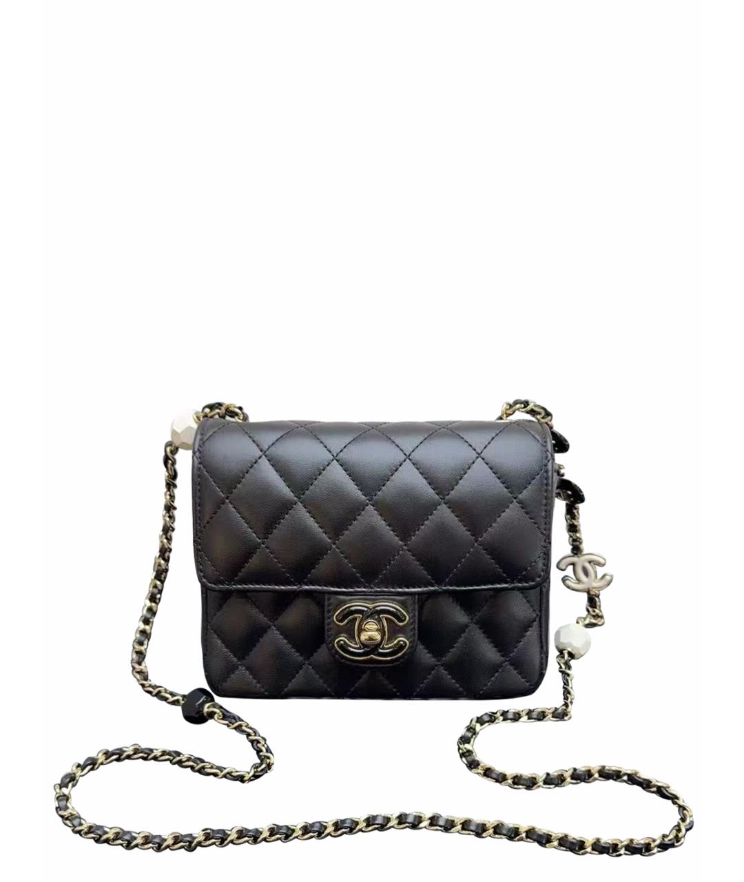 CHANEL Черная кожаная сумка через плечо, фото 1