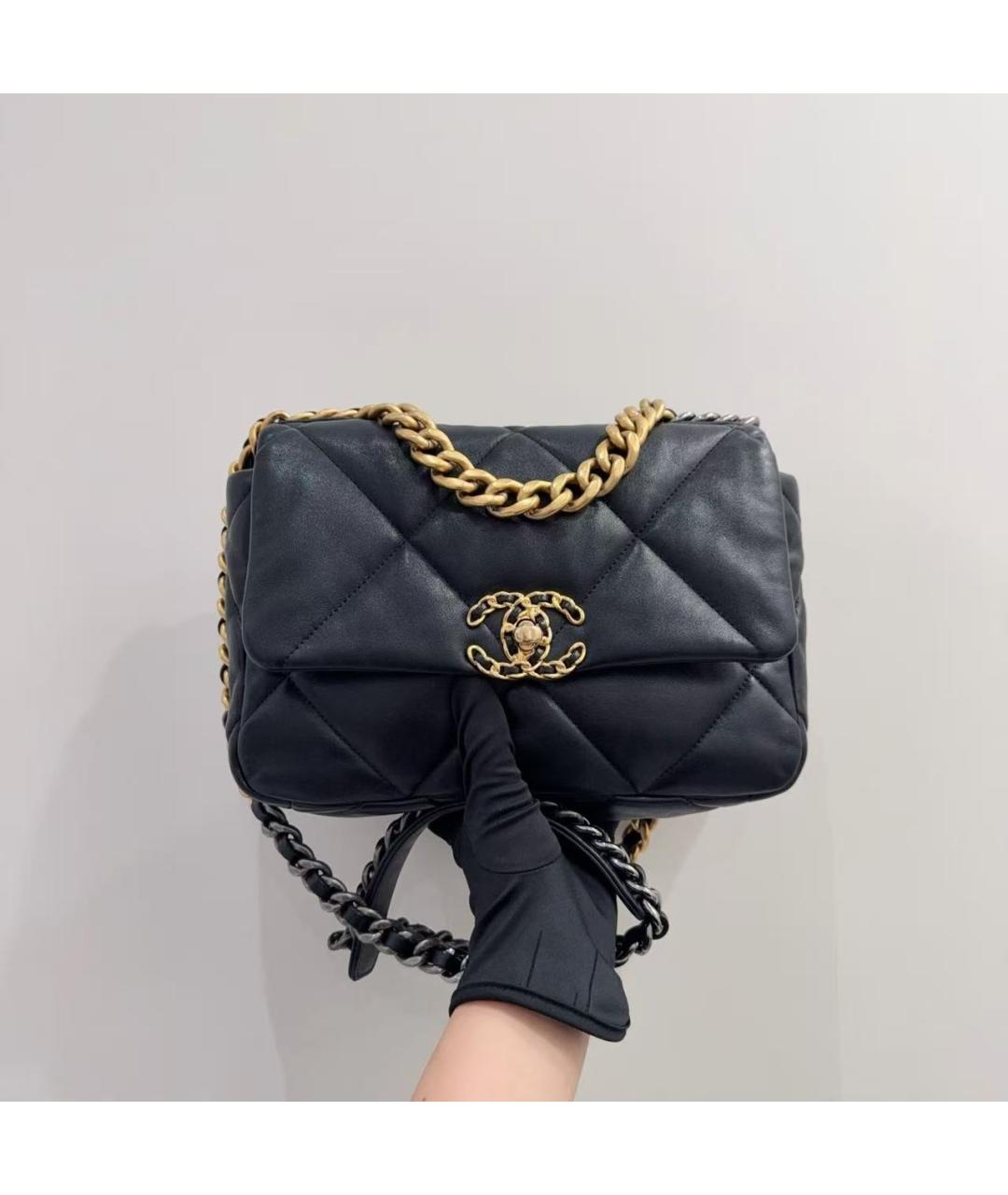 CHANEL Черная кожаная сумка через плечо, фото 4