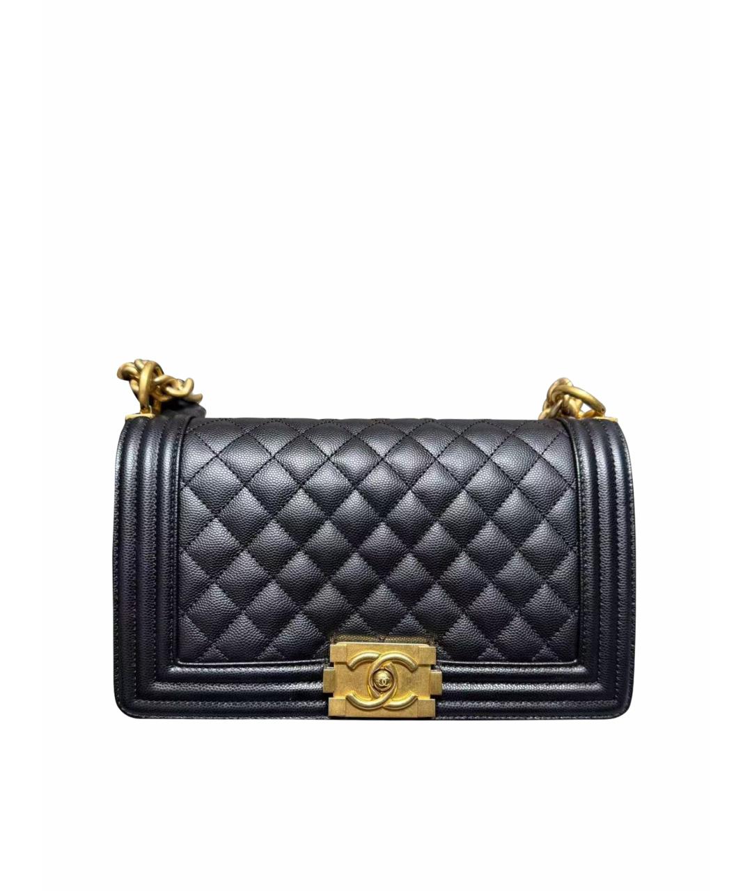 CHANEL Черная кожаная сумка через плечо, фото 1