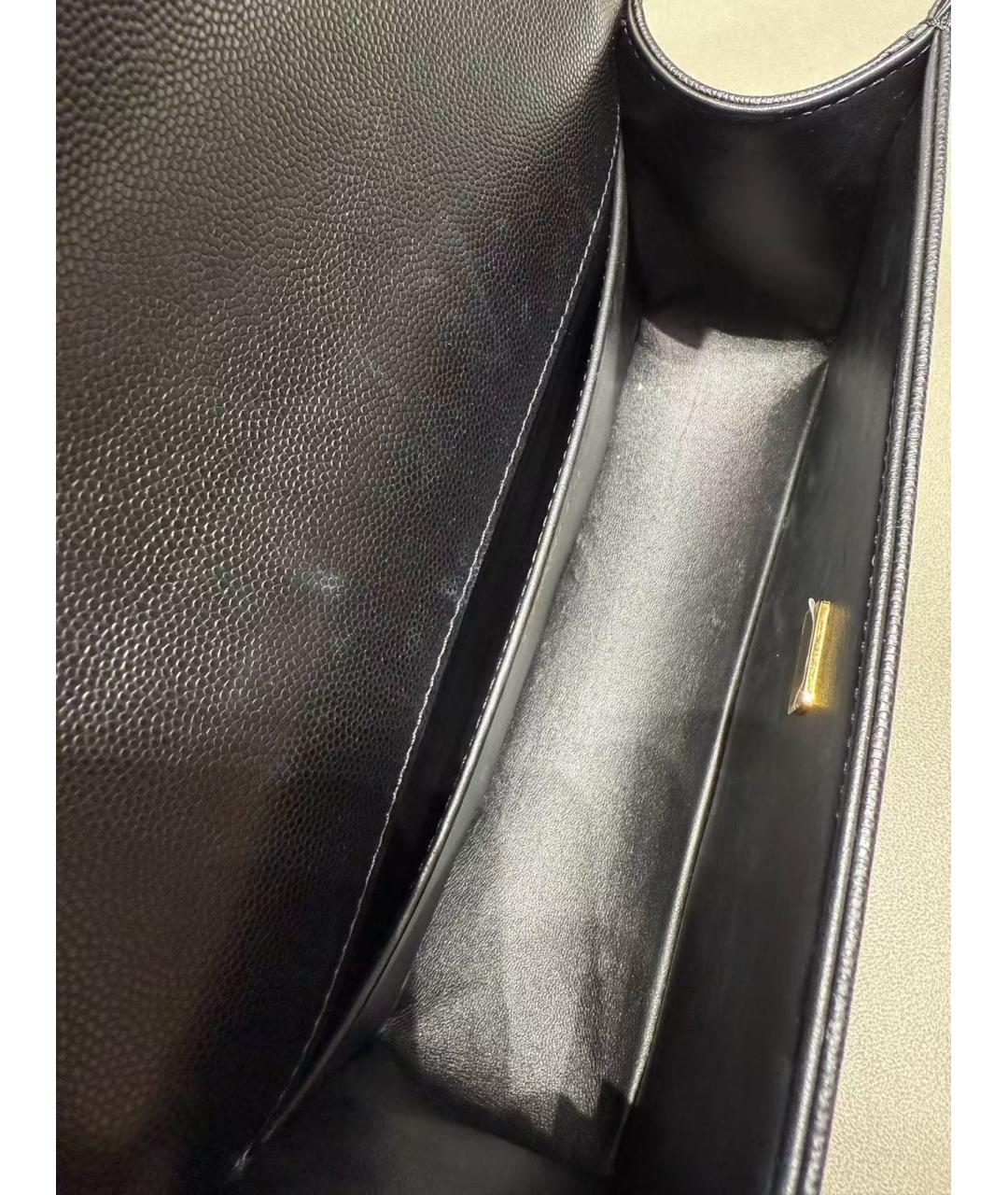 CHANEL Черная кожаная сумка через плечо, фото 5