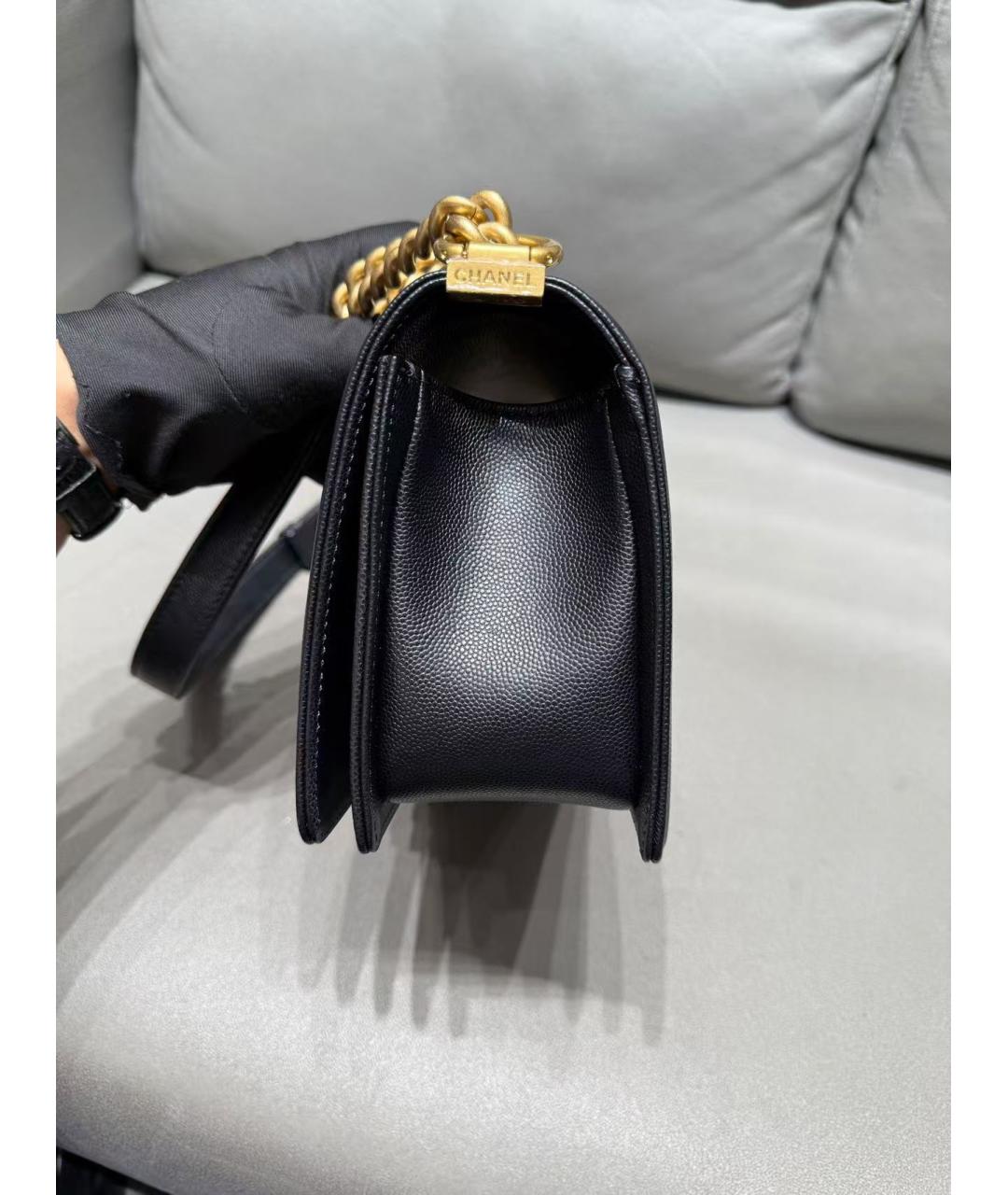 CHANEL Черная кожаная сумка через плечо, фото 3