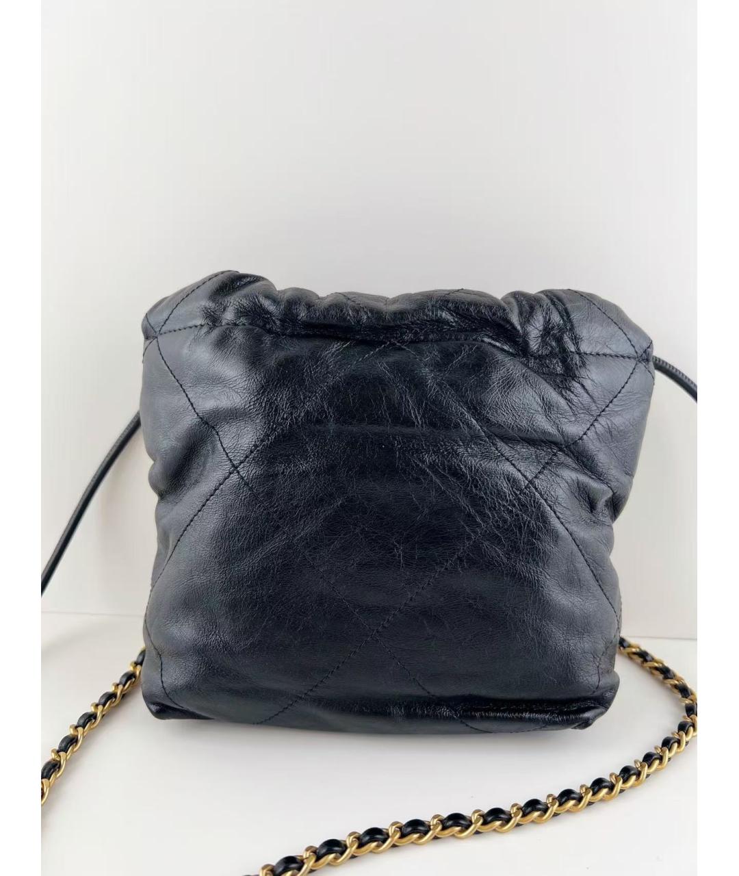 CHANEL Черная кожаная сумка через плечо, фото 3