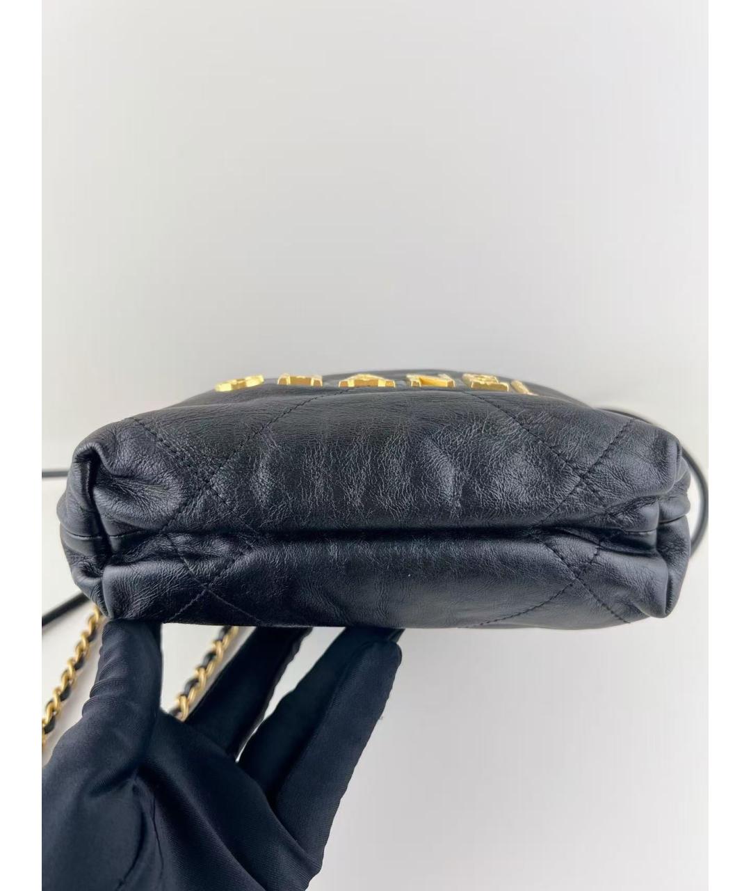 CHANEL Черная кожаная сумка через плечо, фото 4