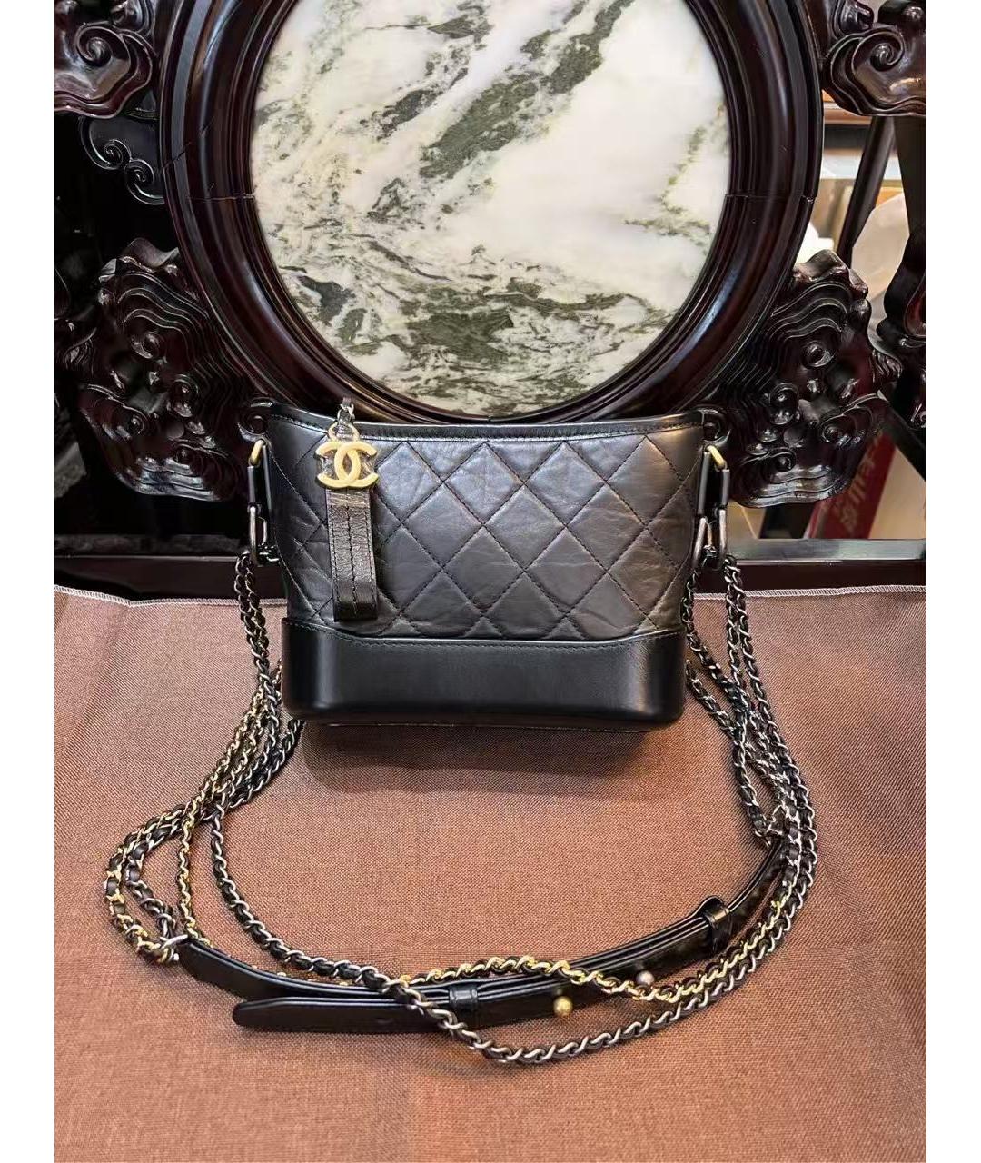 CHANEL Черная кожаная сумка через плечо, фото 5
