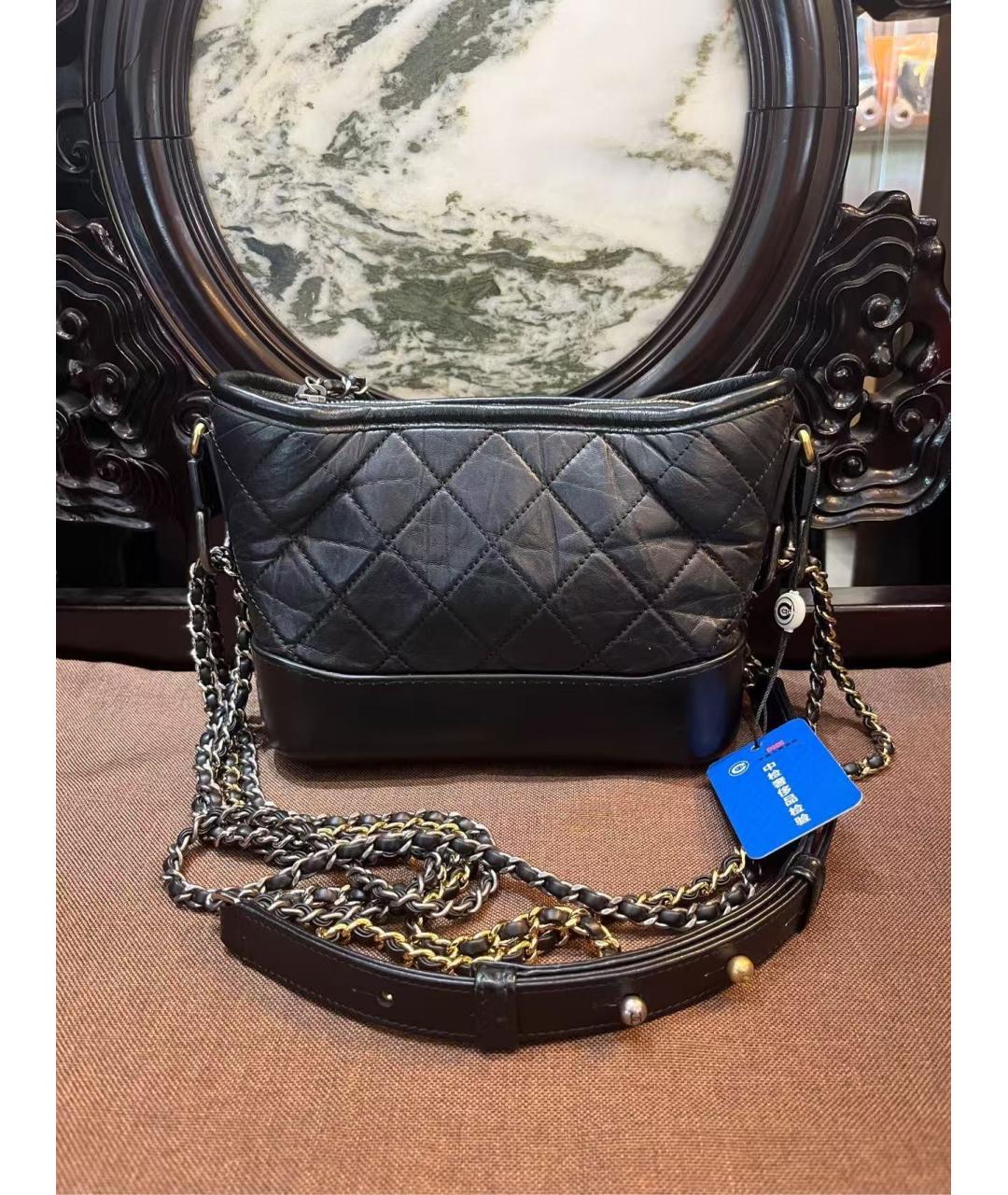 CHANEL Черная кожаная сумка через плечо, фото 3