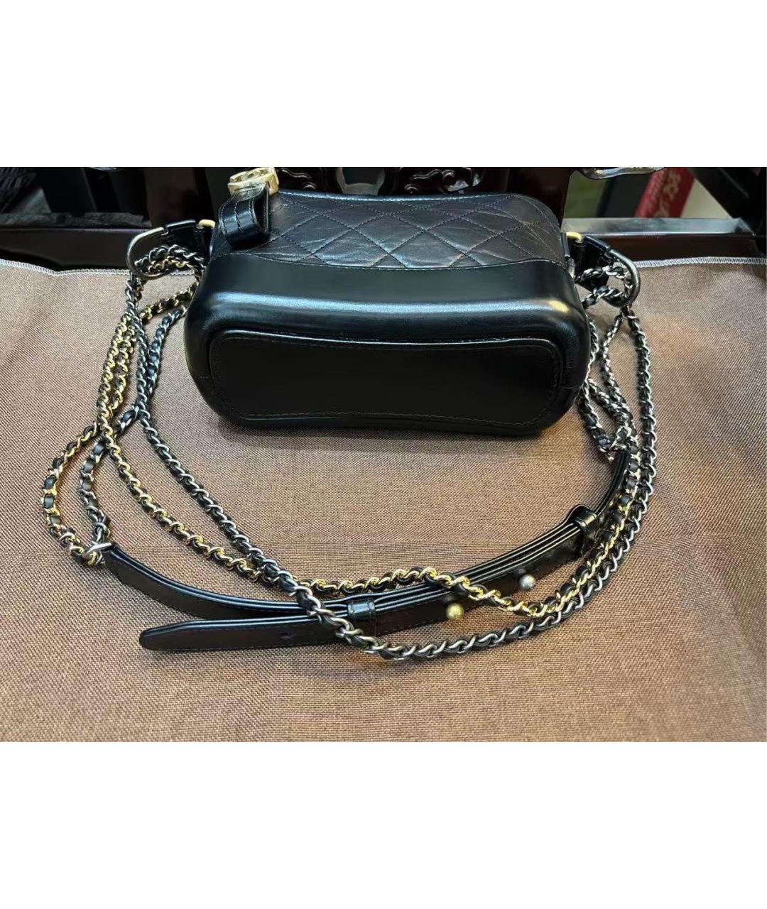 CHANEL Черная кожаная сумка через плечо, фото 2