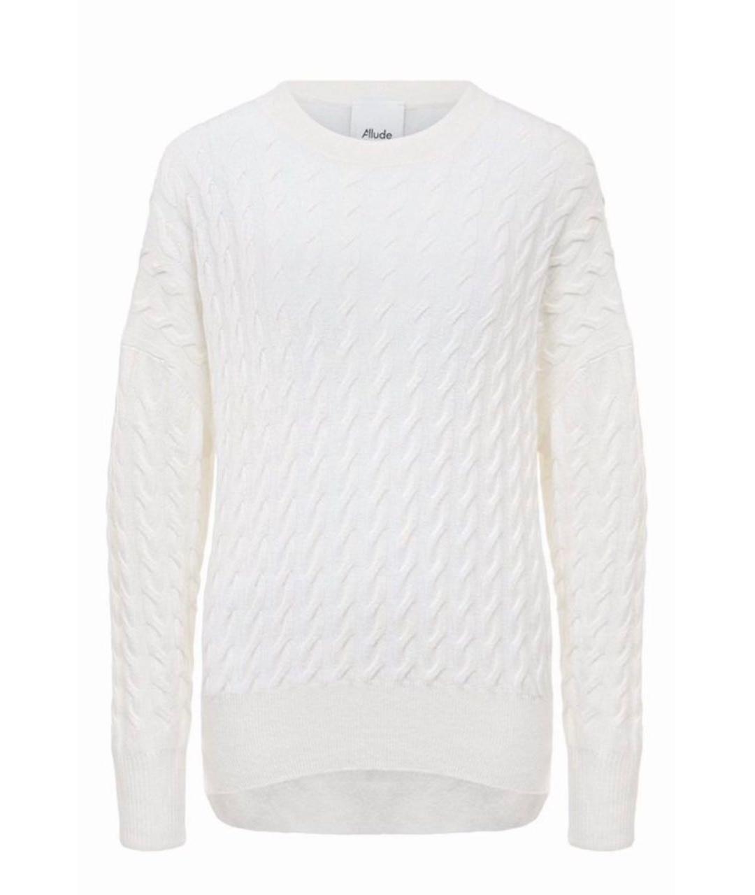 ALLUDE Белый кашемировый джемпер / свитер, фото 9
