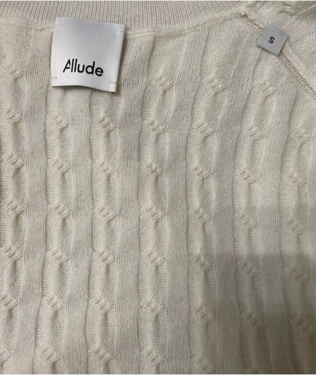 ALLUDE Белый кашемировый джемпер / свитер, фото 3