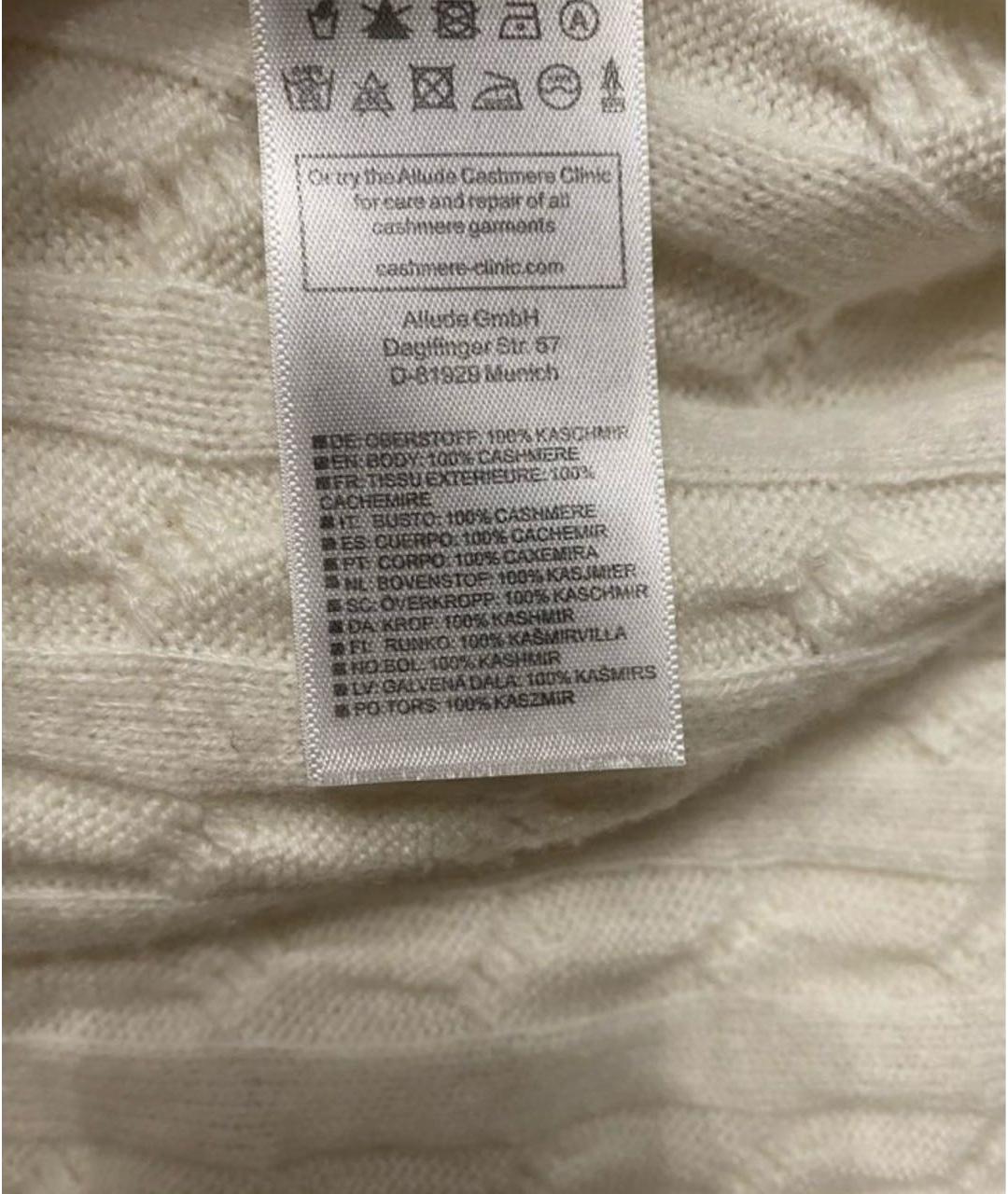 ALLUDE Белый кашемировый джемпер / свитер, фото 6