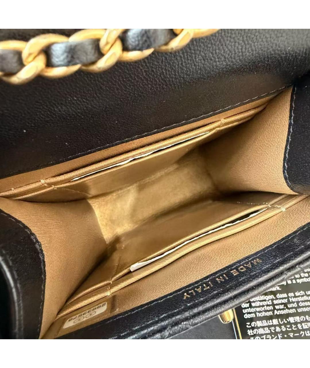 CHANEL Черная кожаная сумка через плечо, фото 5