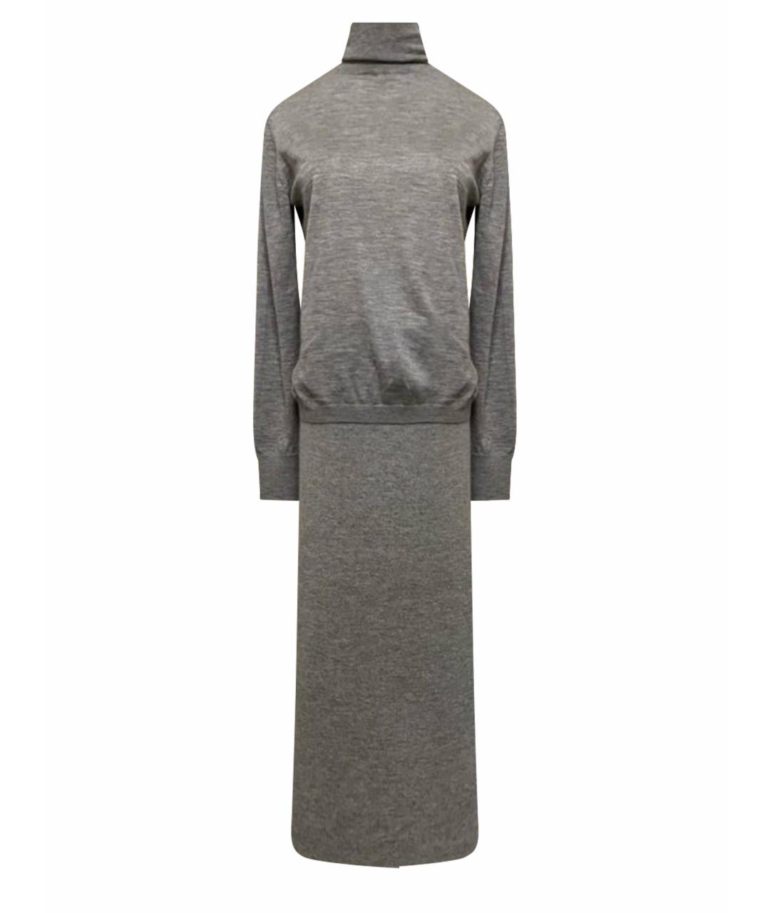 ALLUDE Серый кашемировый костюм с юбками, фото 1