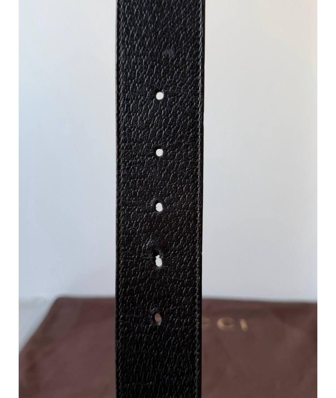 GUCCI Черный кожаный ремень, фото 4