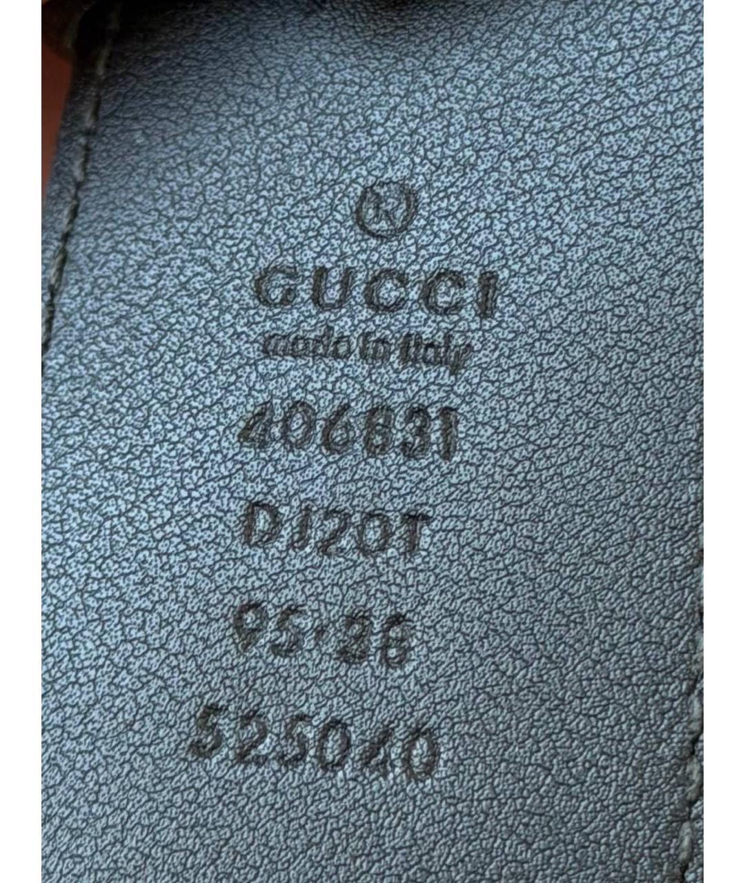 GUCCI Черный кожаный ремень, фото 5