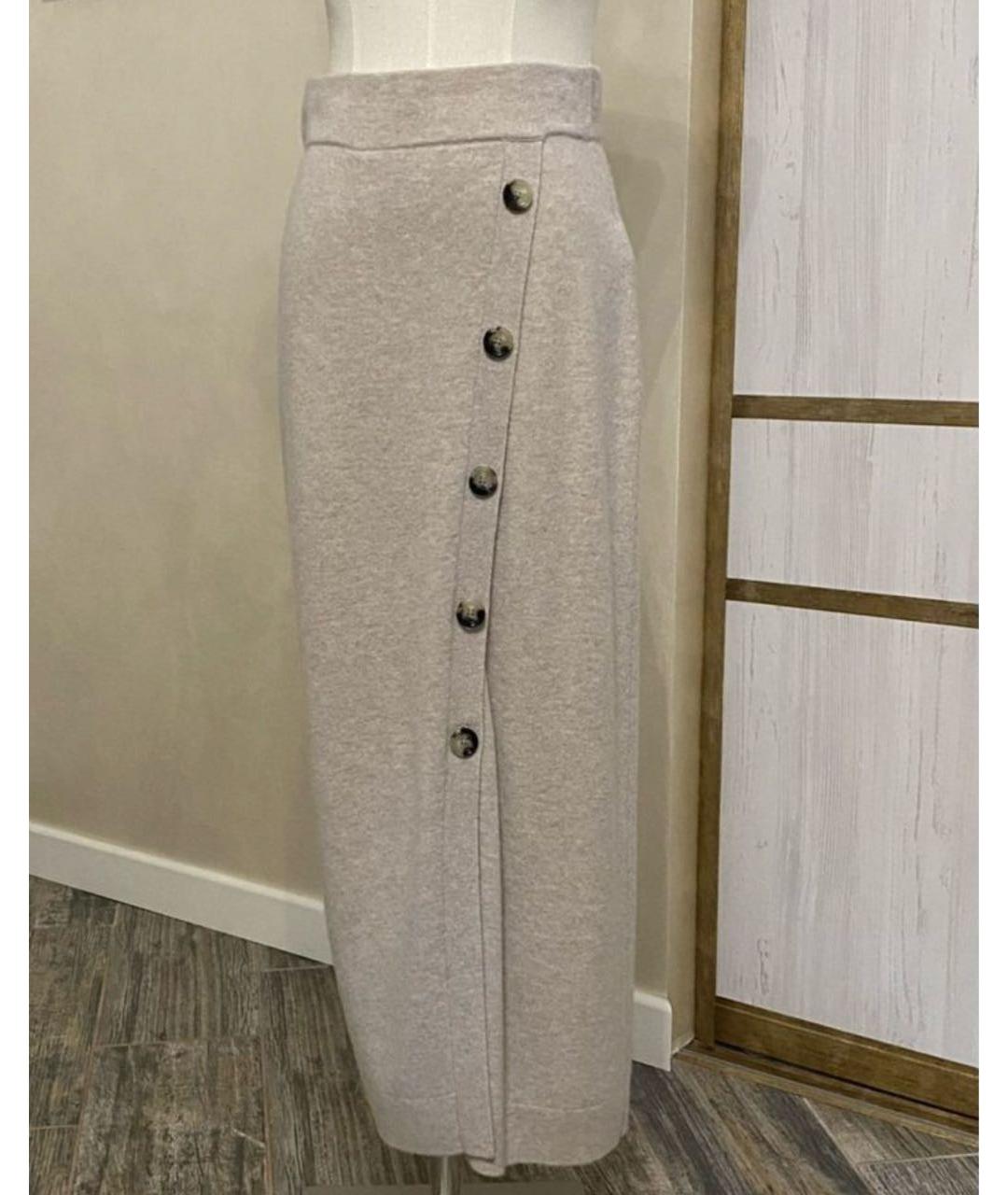 ALLUDE Бежевый шерстяной костюм с юбками, фото 7