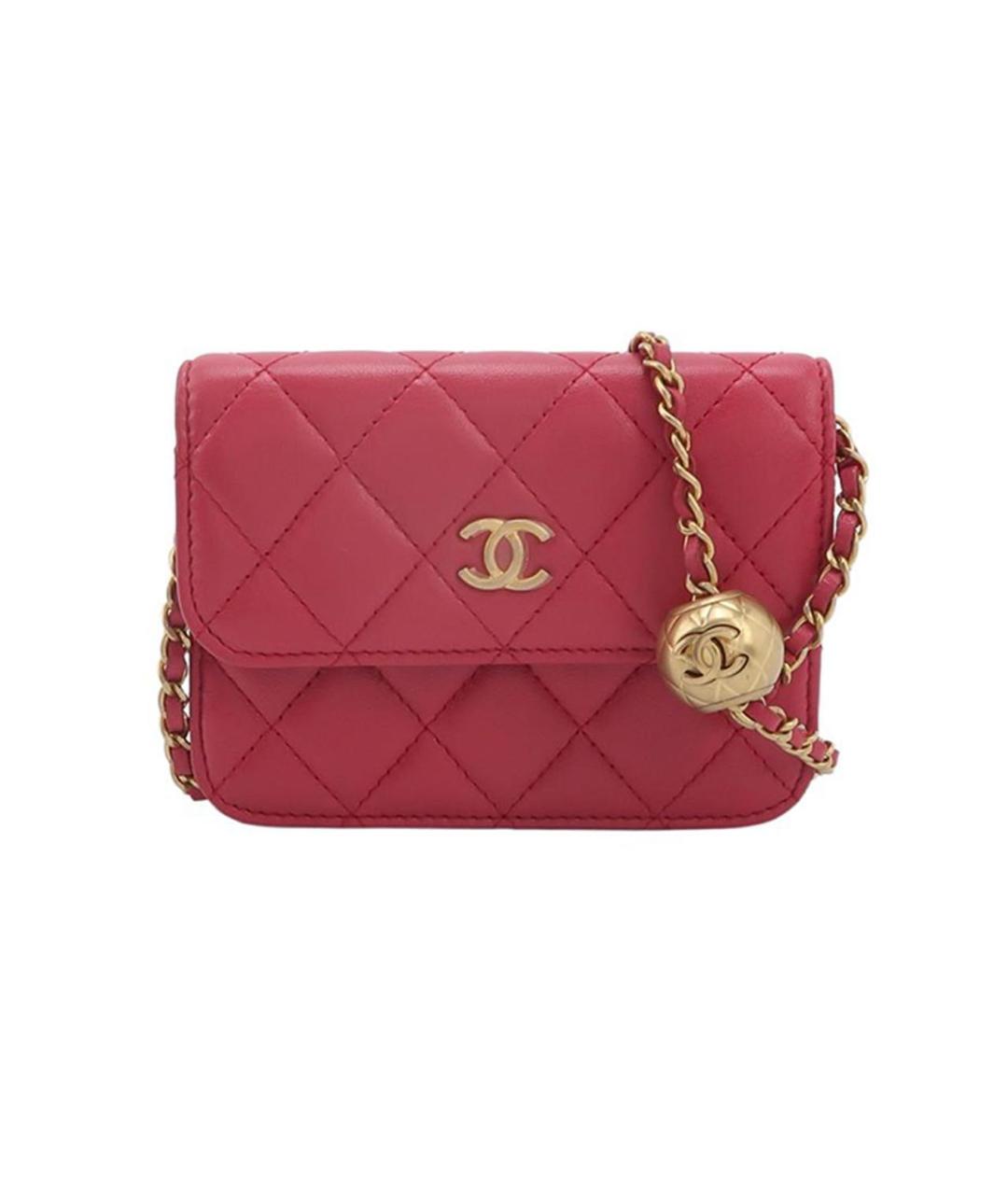 CHANEL Красная кожаная сумка через плечо, фото 9