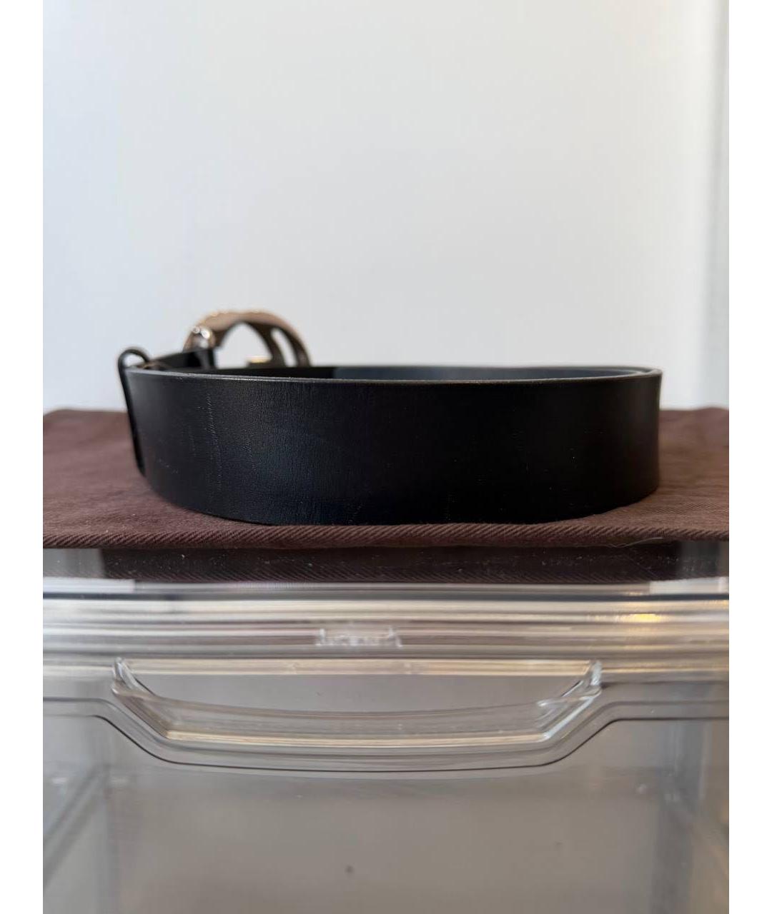 GUCCI Черный кожаный ремень, фото 2