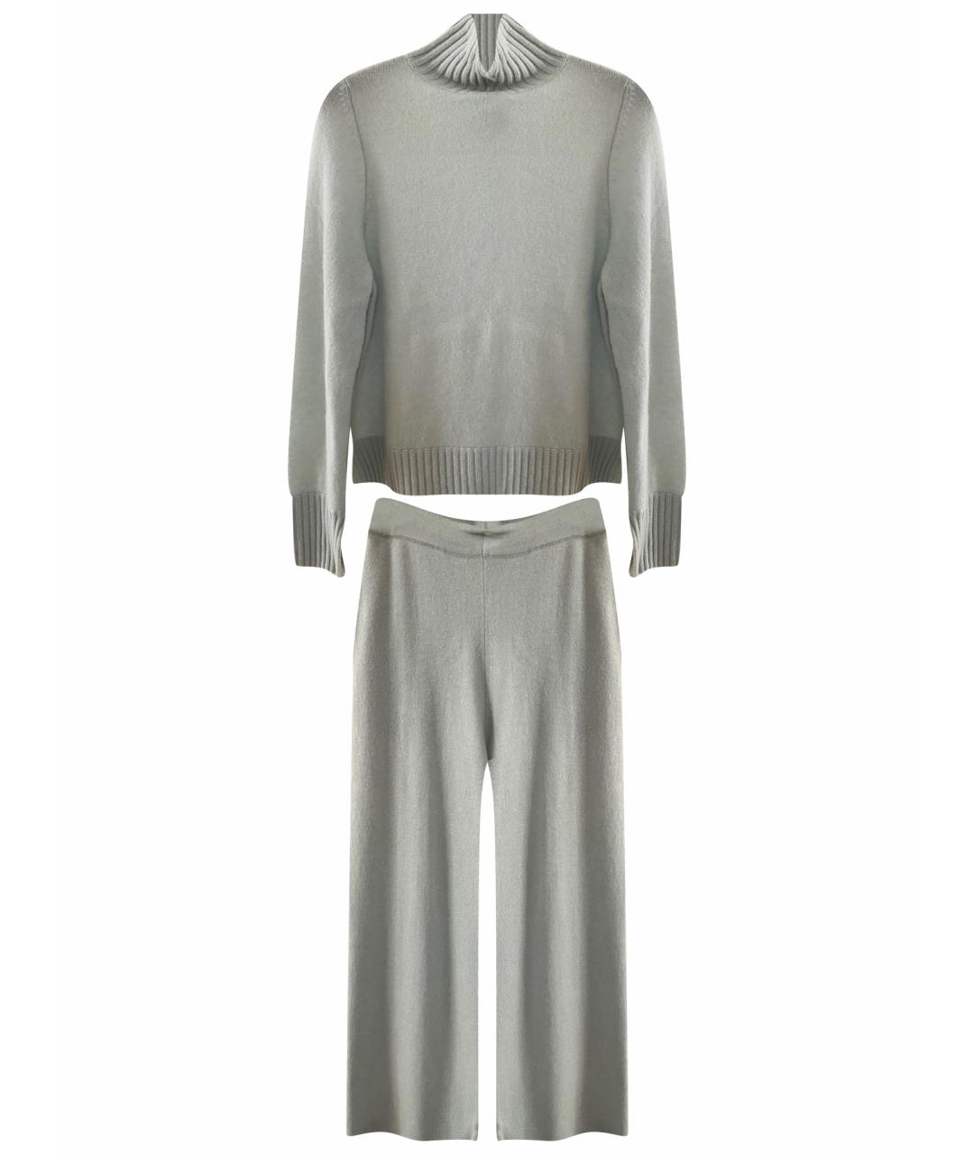 ALLUDE Голубой кашемировый костюм с брюками, фото 1