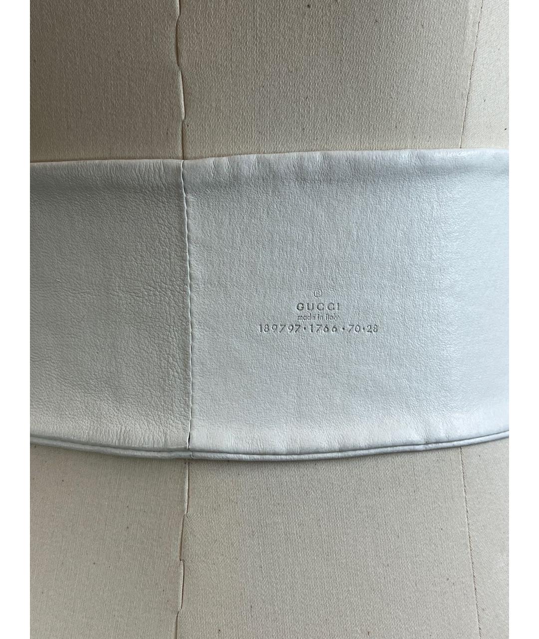 GUCCI Белый кожаный ремень, фото 6