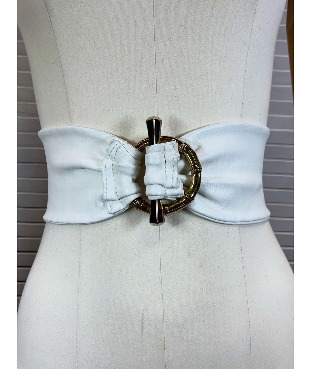 GUCCI Белый кожаный ремень, фото 2