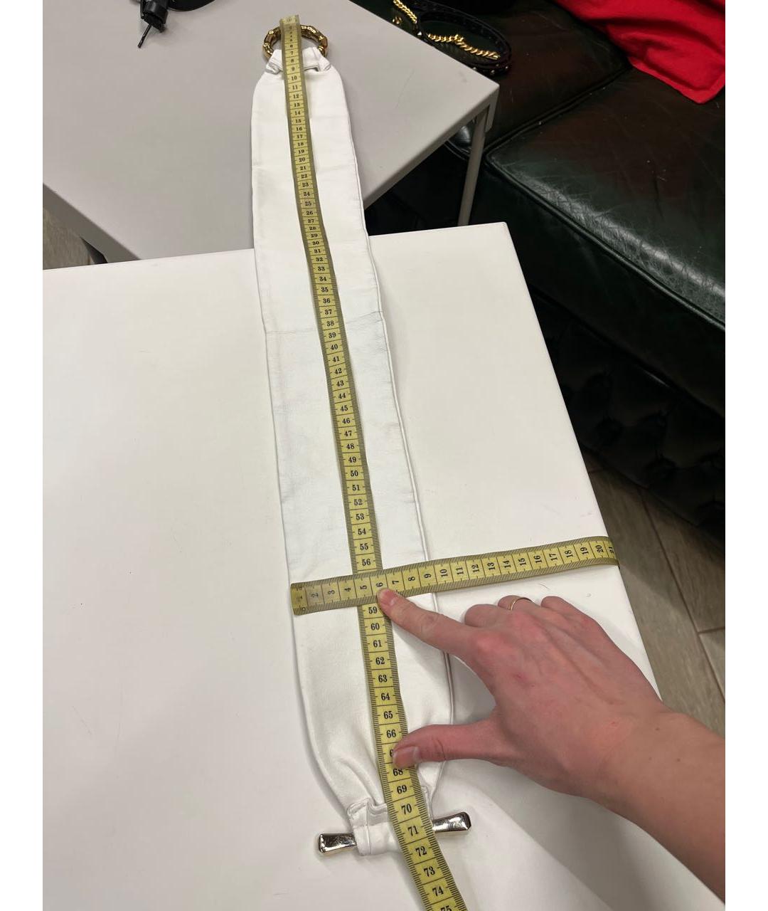 GUCCI Белый кожаный ремень, фото 3