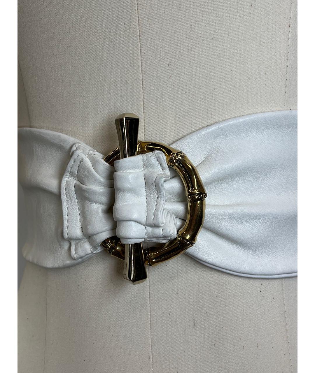 GUCCI Белый кожаный ремень, фото 8