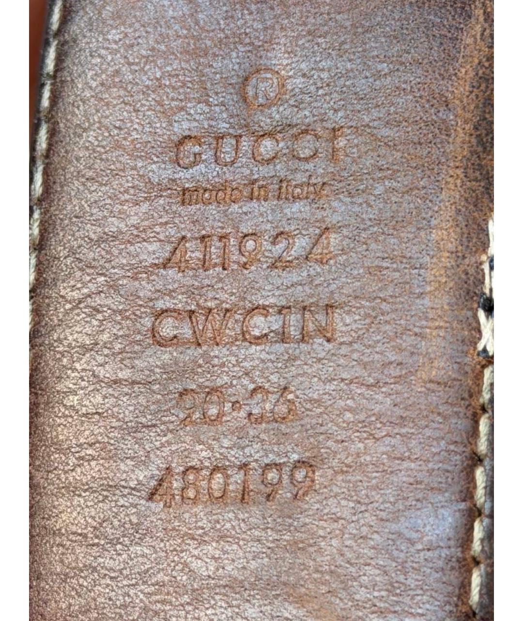 GUCCI Черный кожаный ремень, фото 5