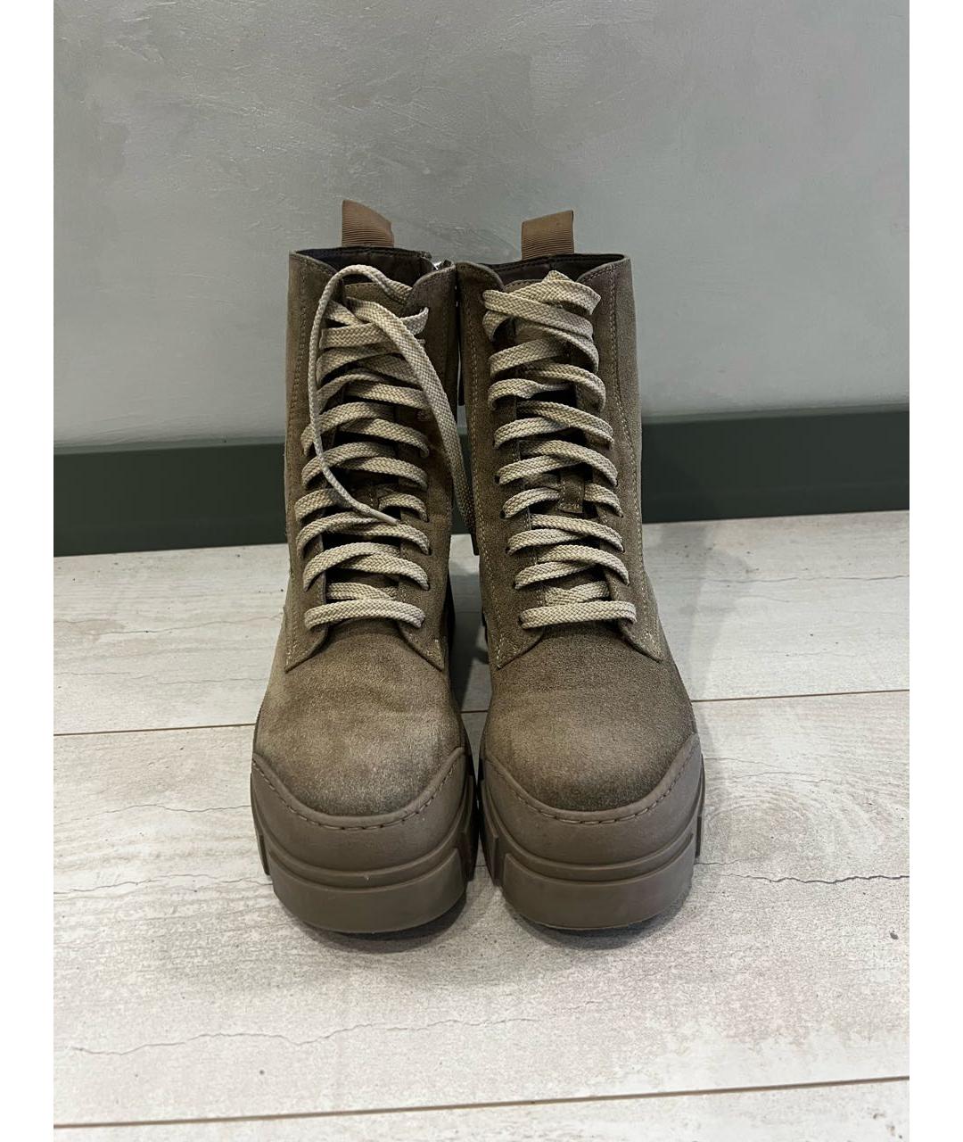 VIC MATIE Хаки замшевые ботинки, фото 2