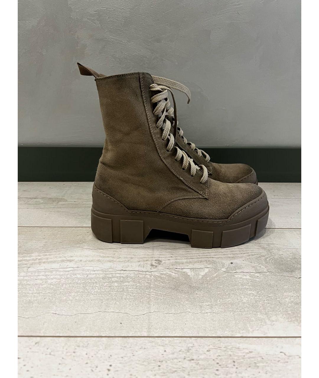 VIC MATIE Хаки замшевые ботинки, фото 6