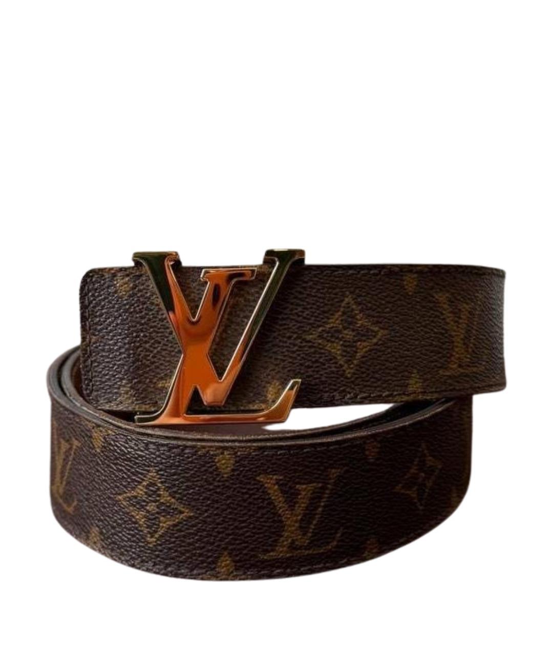 LOUIS VUITTON Коричневый кожаный ремень, фото 1